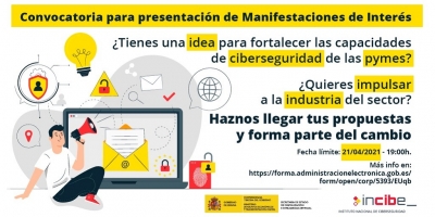 Manifestaciones de interés relativas al fortalecimiento de las capacidades de ciberseguridad de las pymes y el impulso de la Industria de Ciberseguridad en el marco del Plan de Recuperación, Transformación y Resiliencia