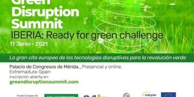 El I Encuentro Europeo de Tecnologías Disruptivas para la Revolución Verde &quot;Green Disruption Summit&quot; se celebra en junio en Mérida